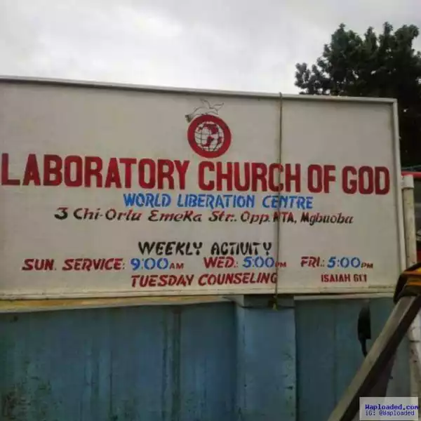 Photos Of Nigerian Churches With Funny Names